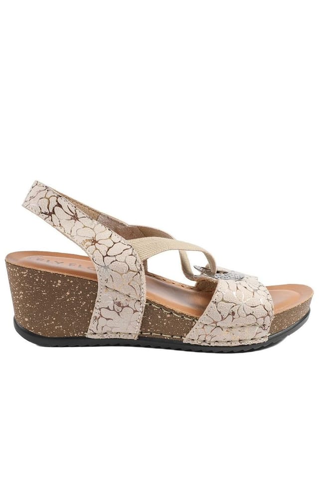 Fly Flot Fly Flot Women's FlyFlot Wedge Heel Slingback Sandals in Beige - 2