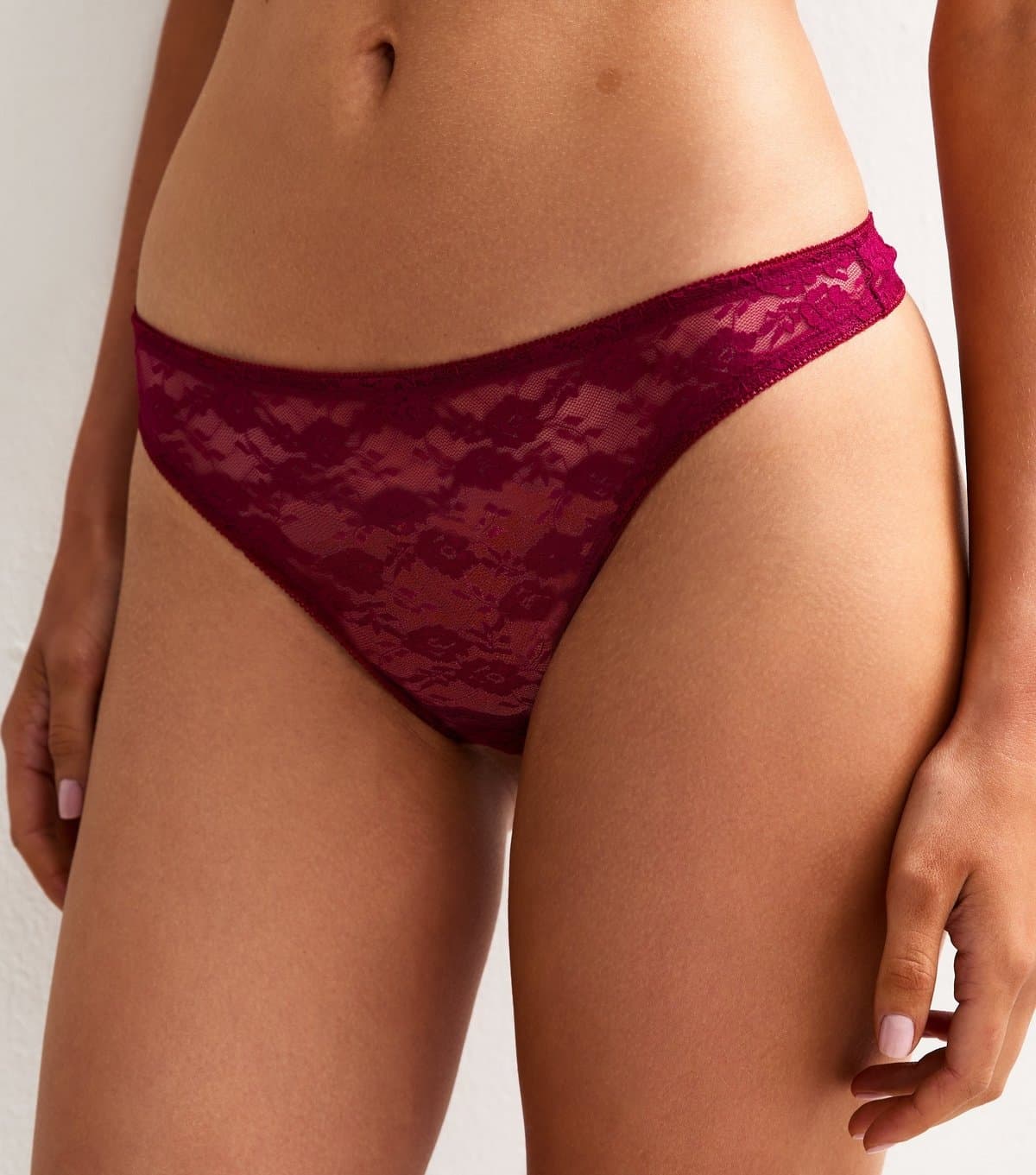 New Look Women's Burgundy Lace Thong New Look