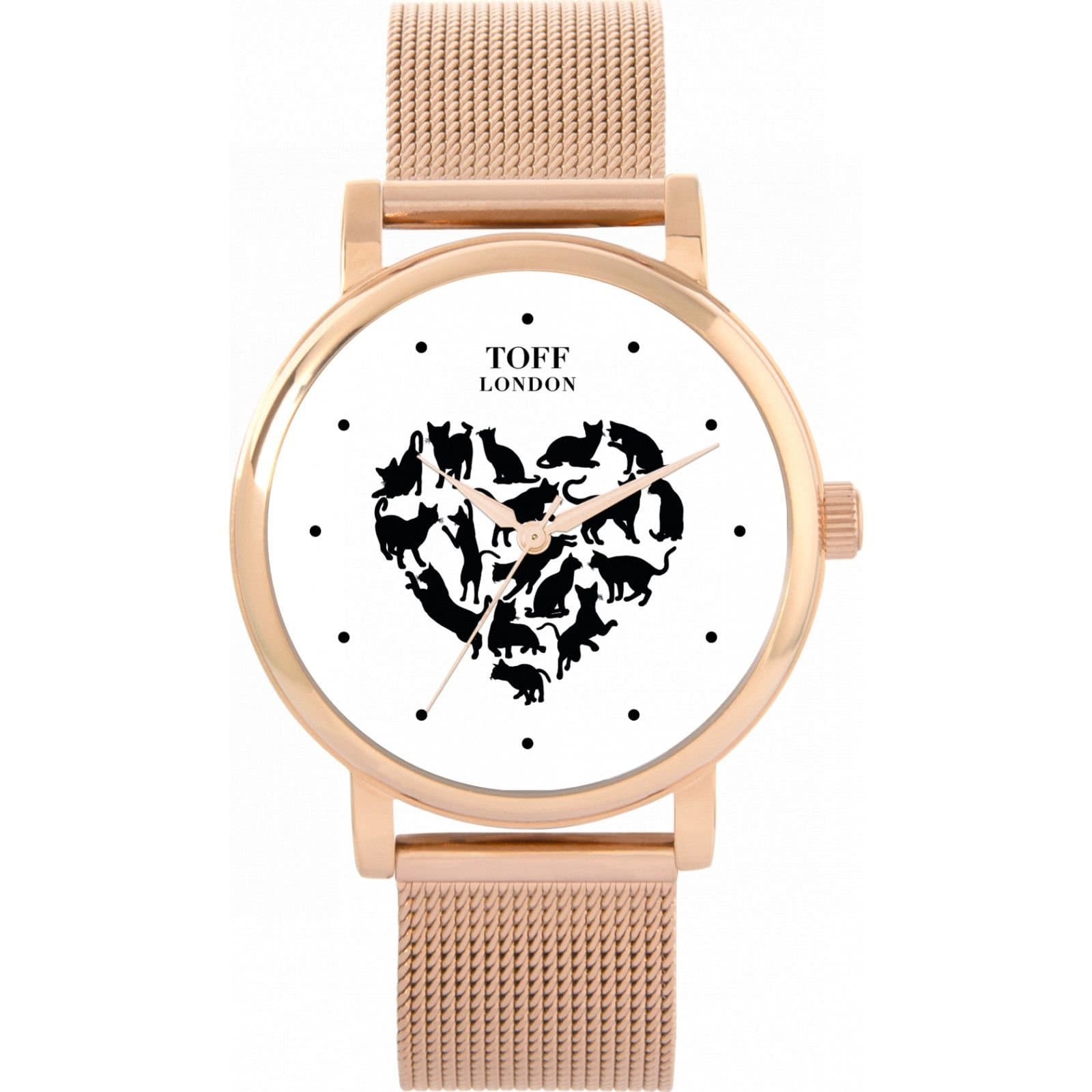 Toff London Toff London Women's Cats Watch in Rose Gold