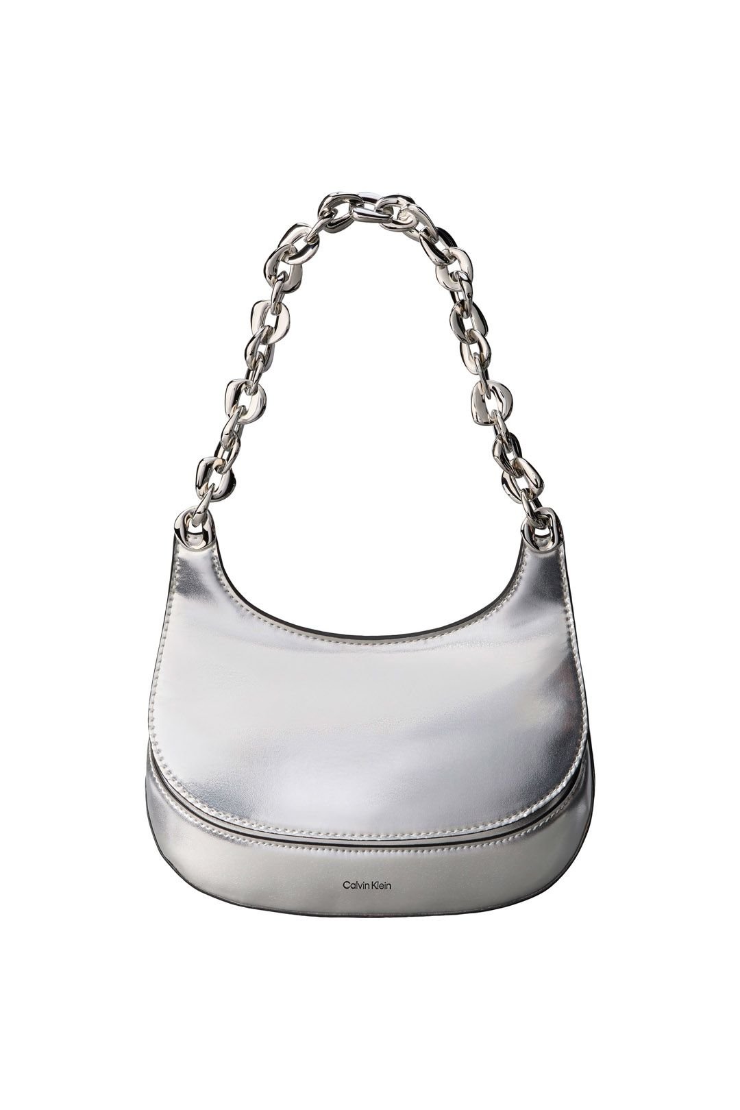 Calvin Klein Calvin Klein Women's Chain Shoulder Bag Silver Metallic - 3