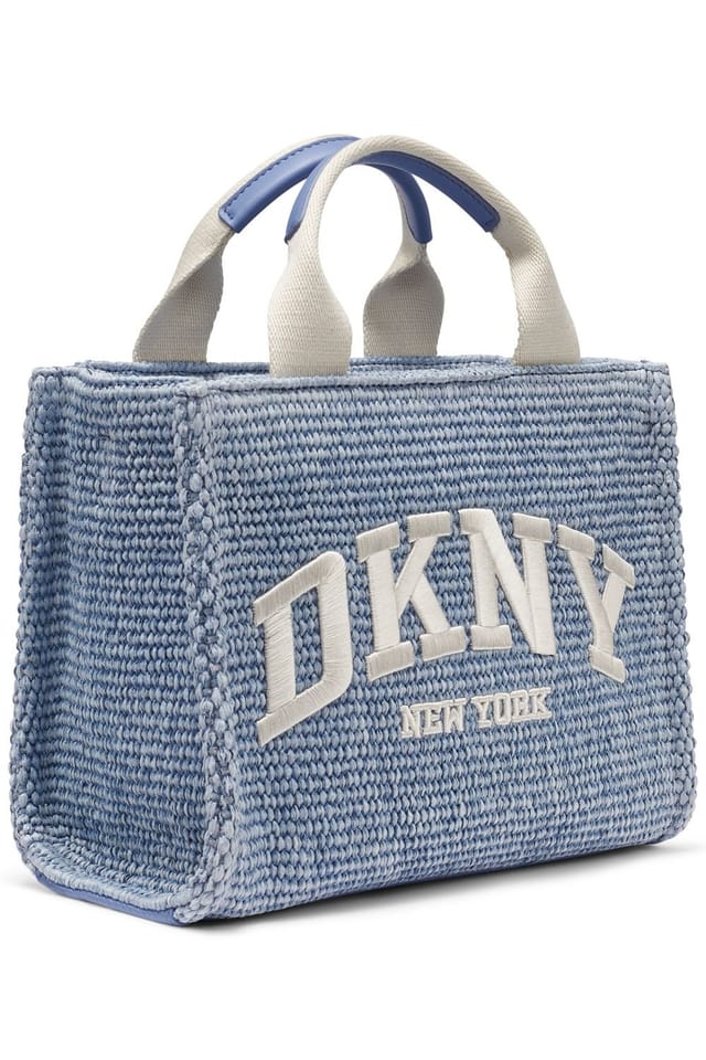 DKNY DKNY Women's Hadlee Sm Tote Woven Straw in Blue - 2
