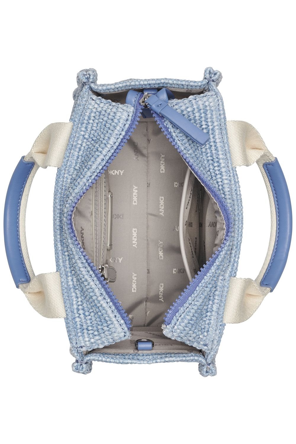 DKNY DKNY Women's Hadlee Sm Tote Woven Straw in Blue - 4