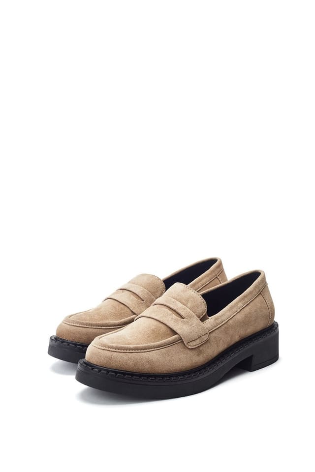 Moda In Pelle Moda In Pelle Women's 'Fiella' Suede Loafers in Taupe - 2