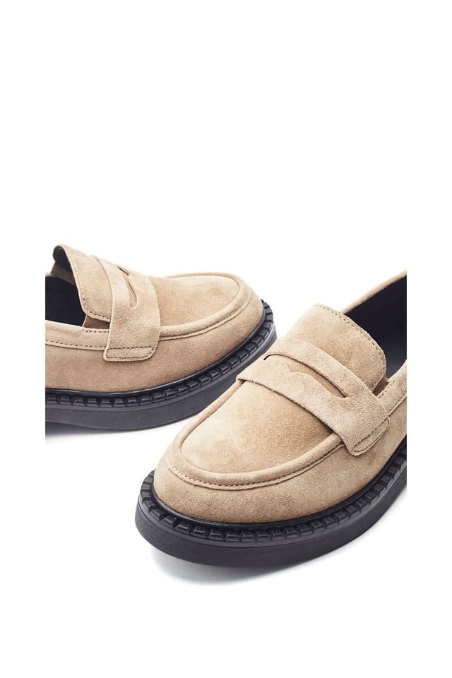 Moda In Pelle Moda In Pelle Women's 'Fiella' Suede Loafers in Taupe - 3