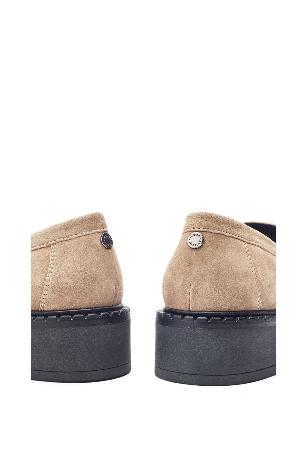 Moda In Pelle Moda In Pelle Women's 'Fiella' Suede Loafers in Taupe - 4