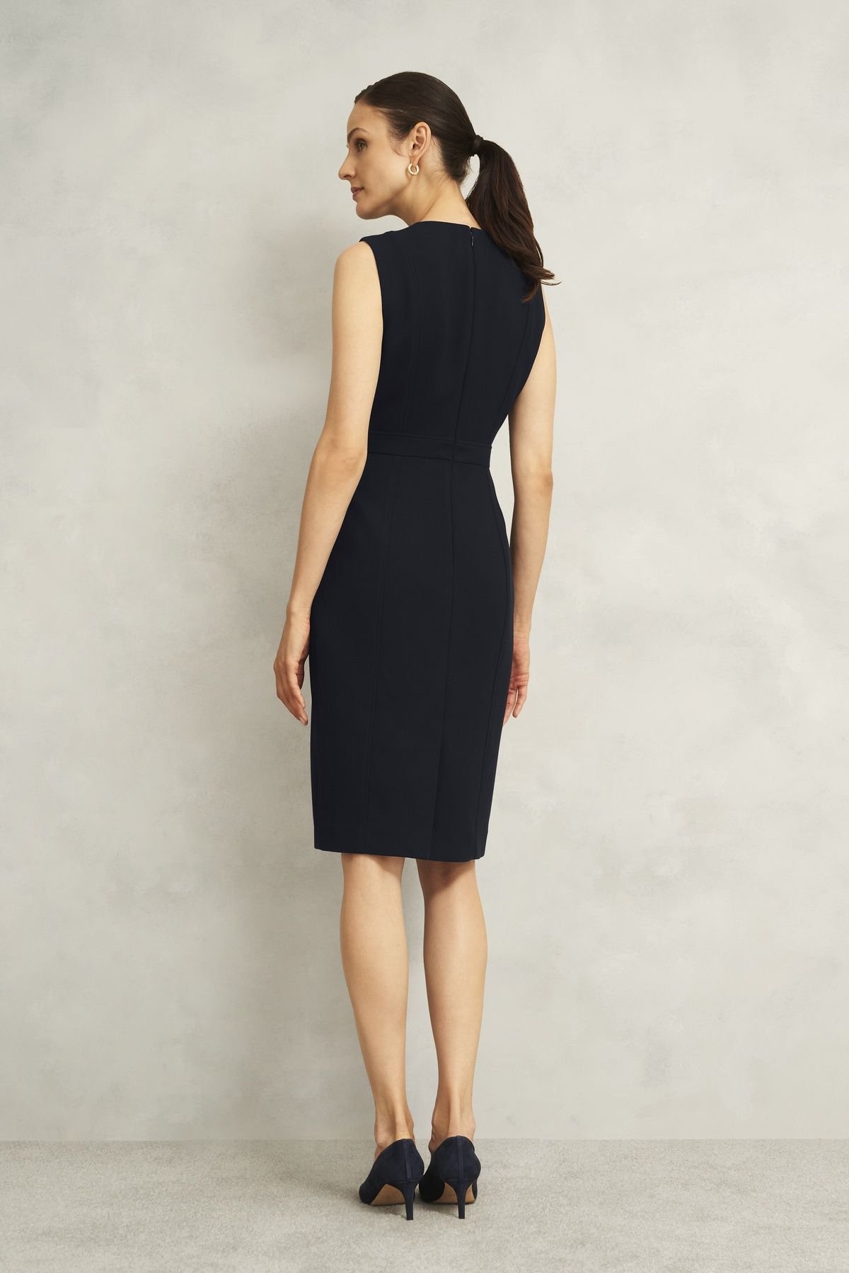 Hobbs London Hobbs London Women's Ivy Sleeveless Shift Dress in Dark Navy - 4