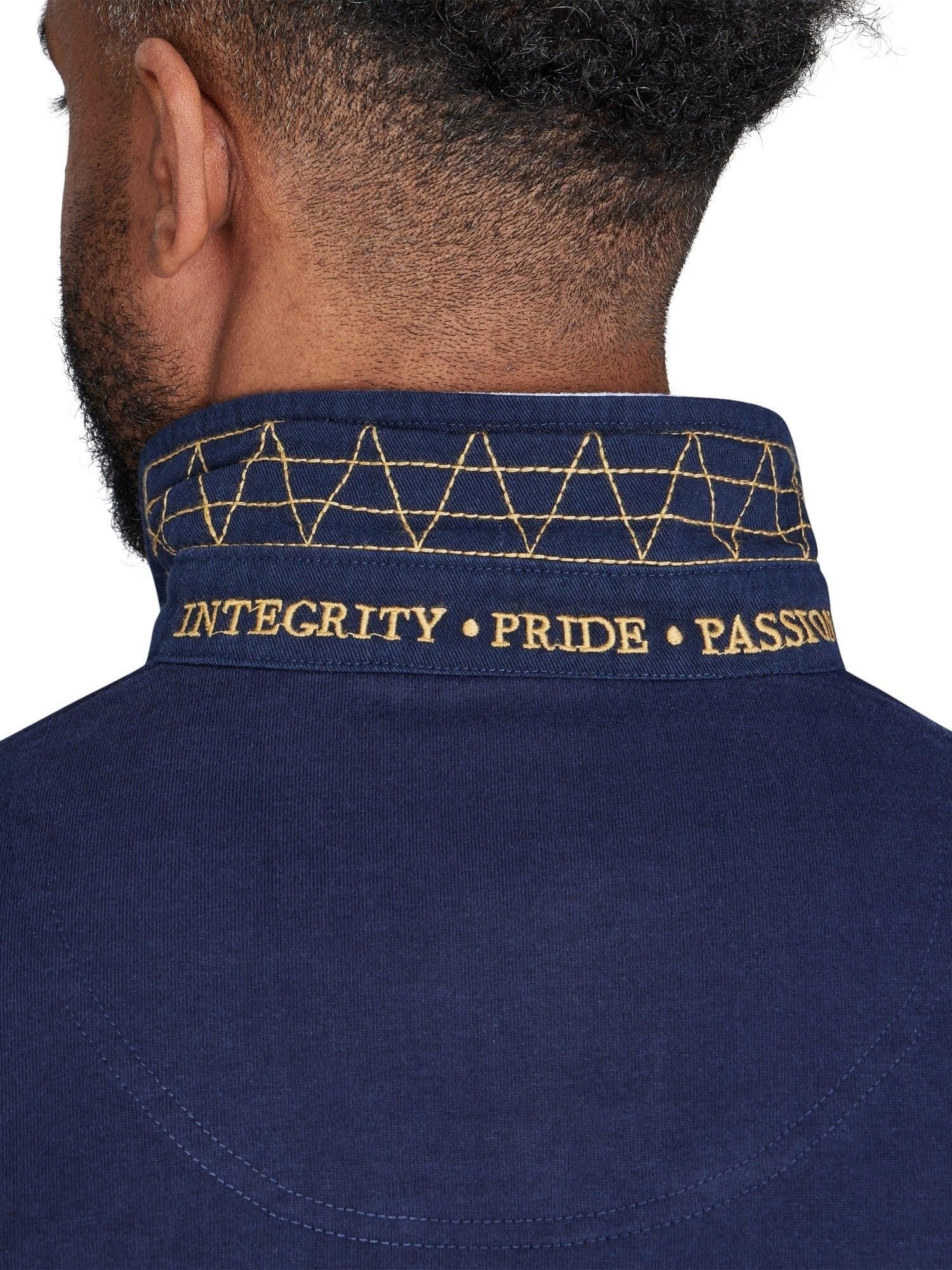 raging bull Raging Bull Men's Long Sleeve Harlequin Stripe Rugby in Navy - 4