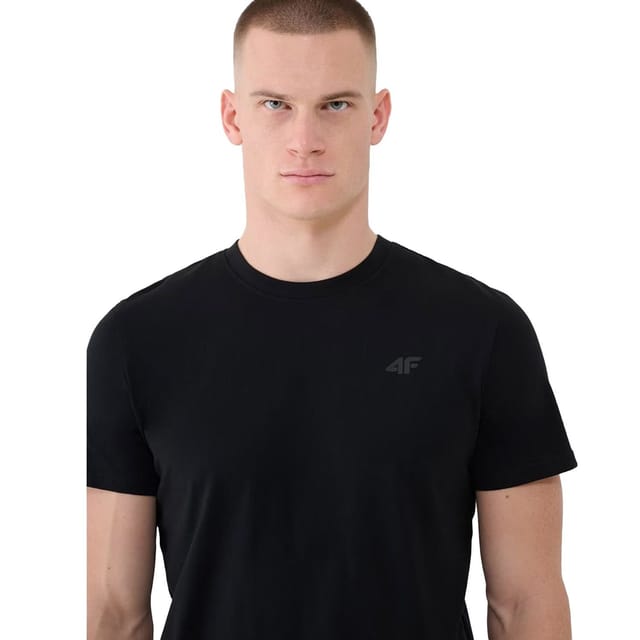 4F 4F Men's WMM00TTSHM2256 T-Shirt in Black - 3