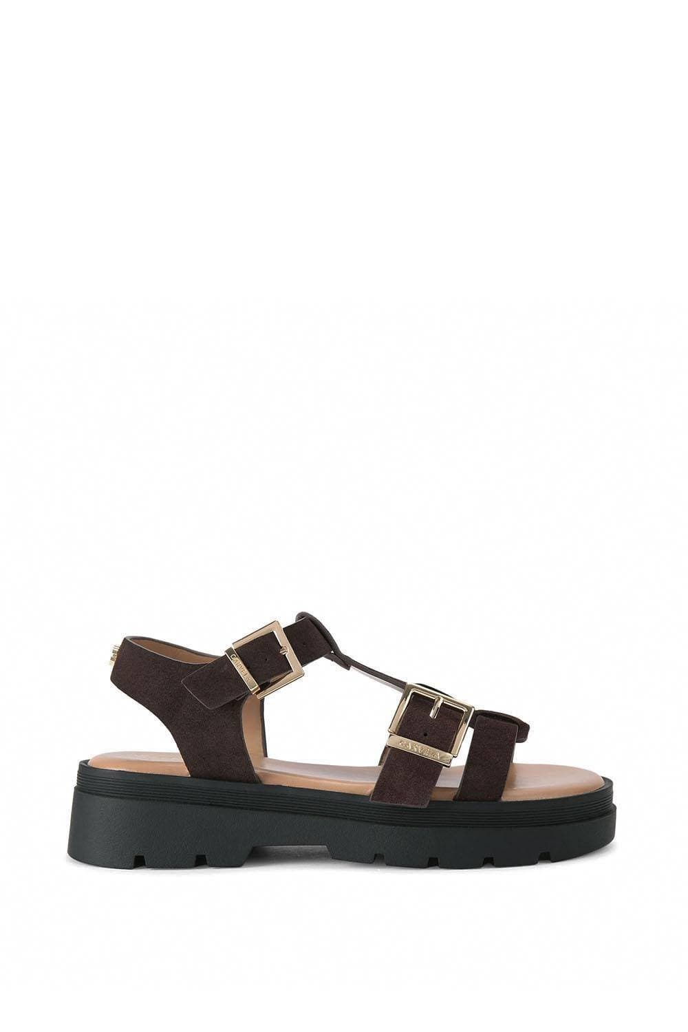 Carvela Carvela Brown Microsuede Fisherman Sandals