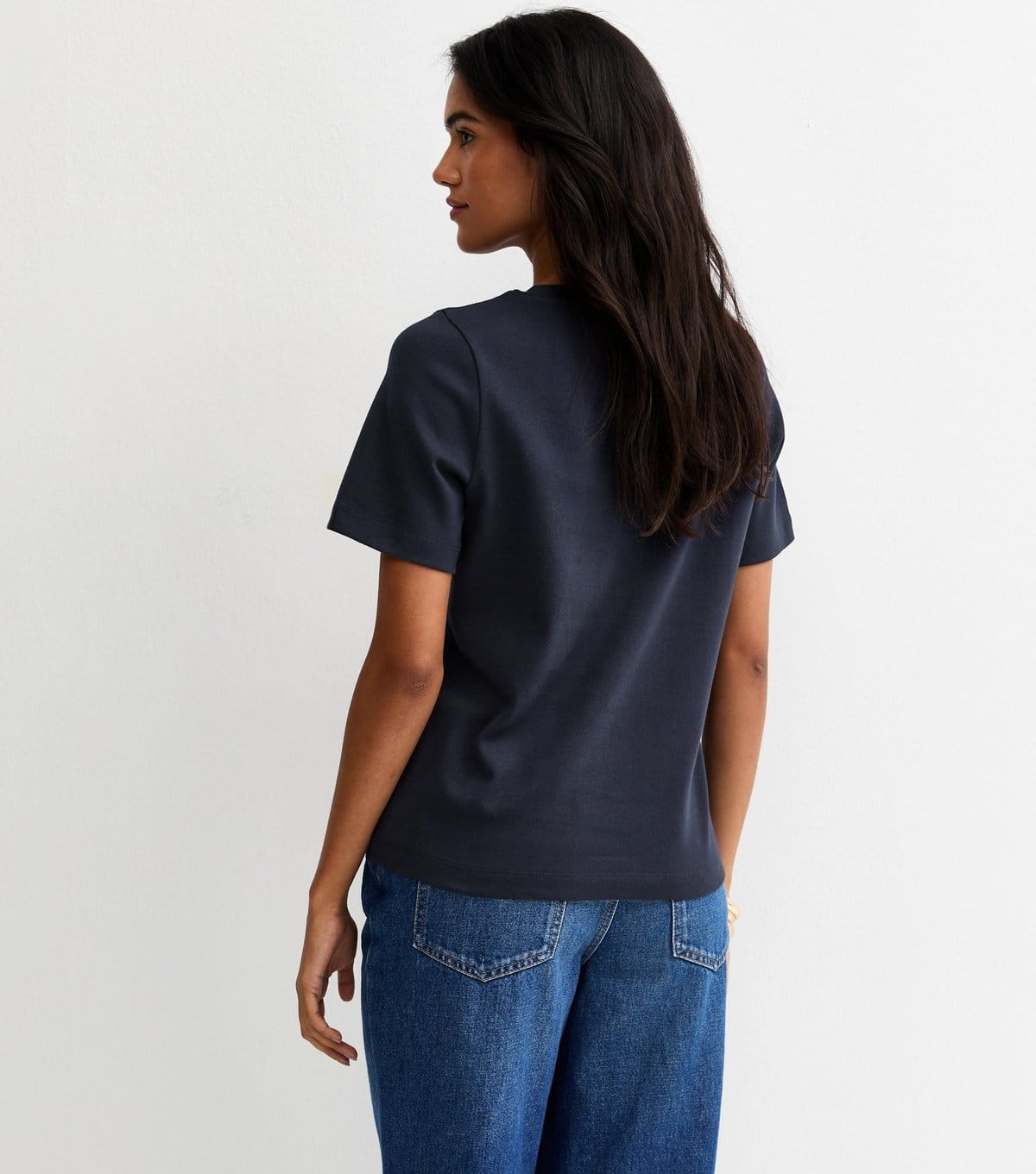 New Look Women's Premium Navy Heavyweight Cotton T-Shirt New Look - 4