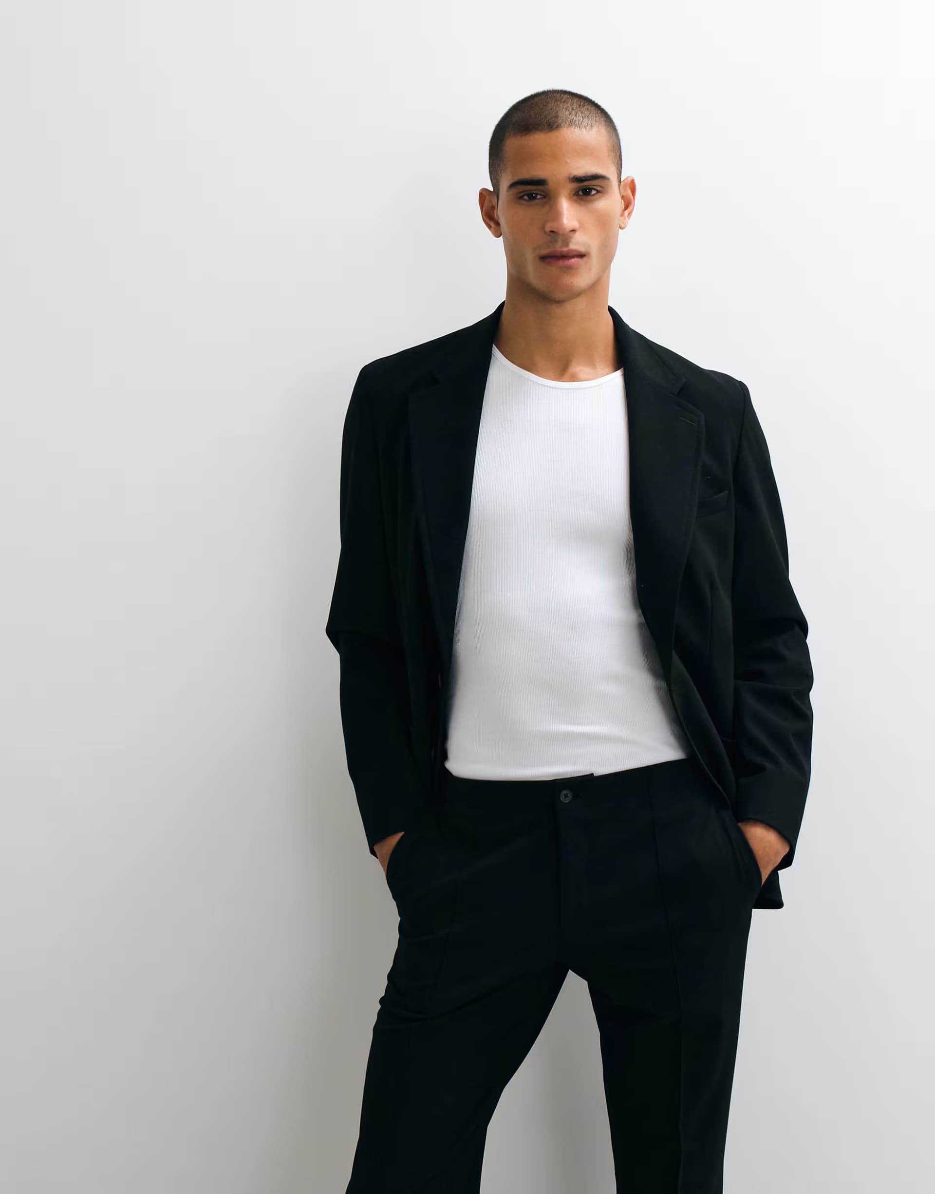ASOS ASOS DESIGN stretch crease resistant slim suit jacket in black