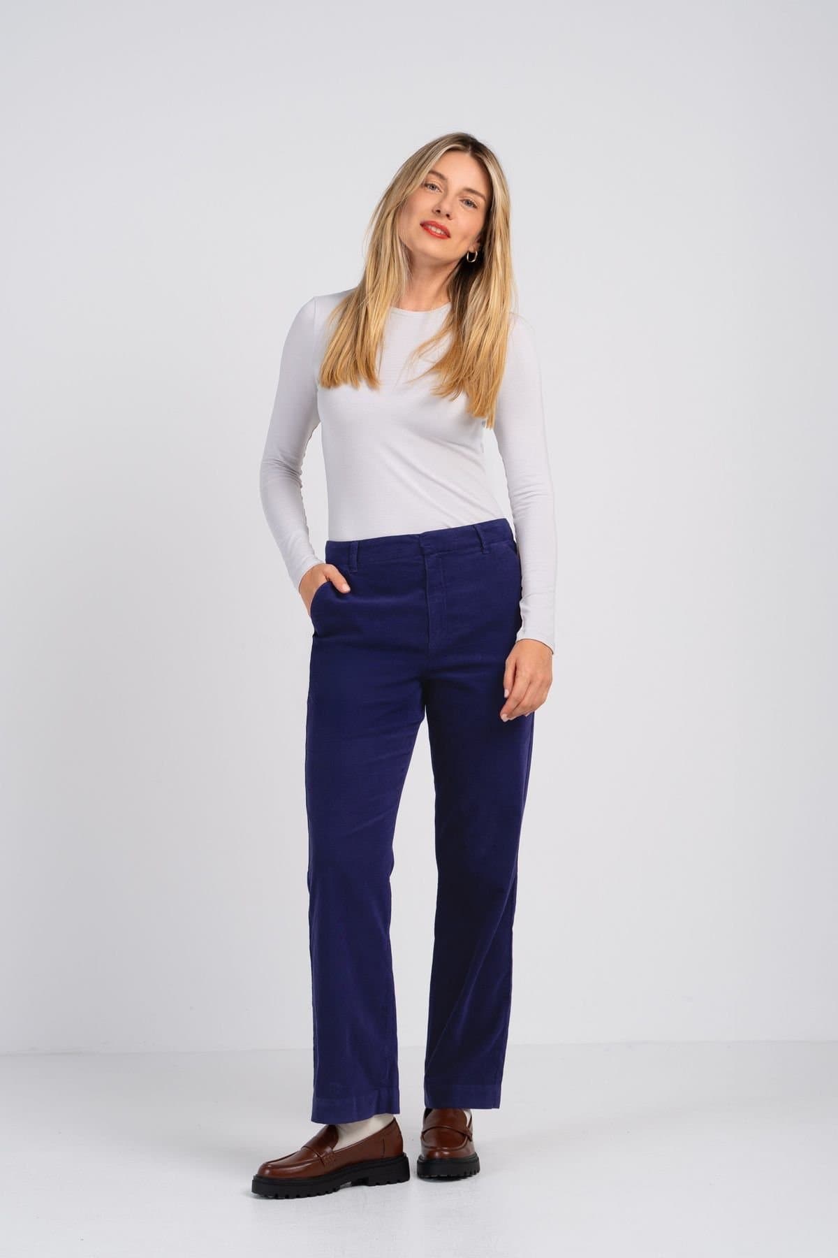 Kettlewell Kettlewell Women's Jamie Cord Bootcut Trousers in Cobalt