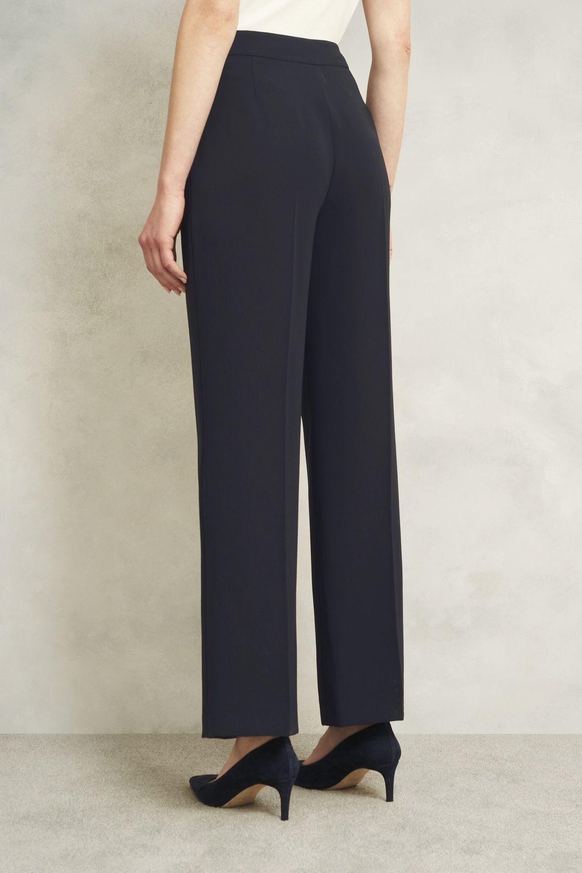 Hobbs London Hobbs London Women's Mel Wide Trouser in Dark Navy - 4