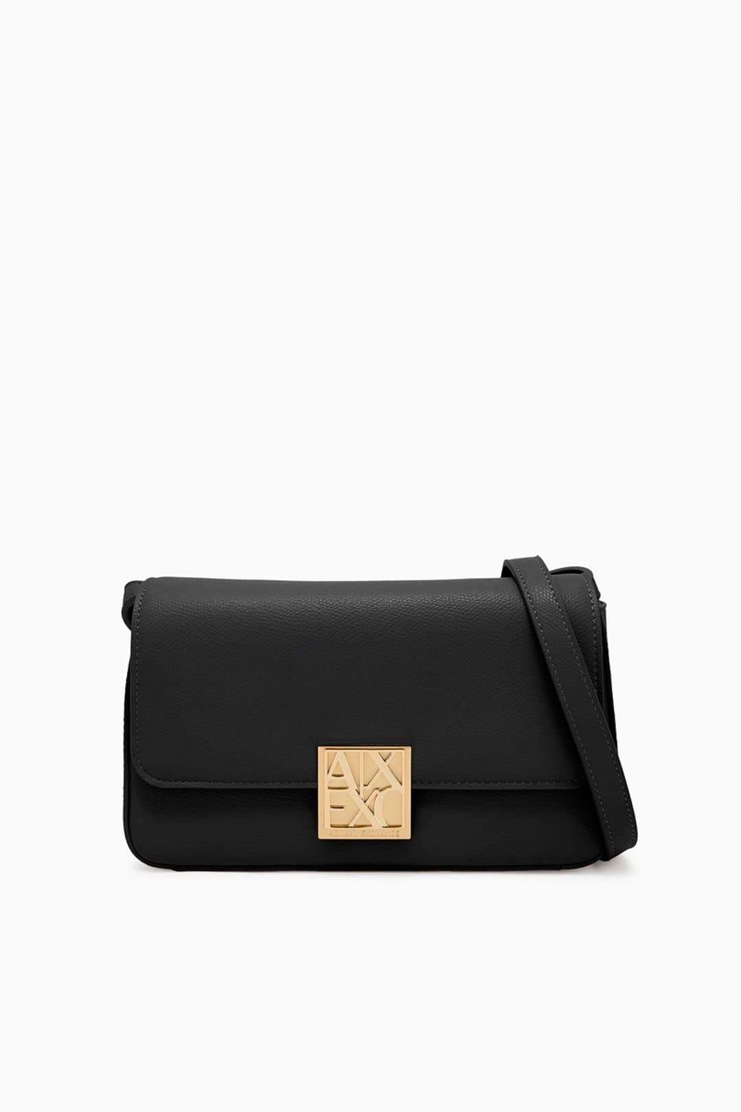 Armani Exchange Armani Exchange Black Leather Clutch Bag