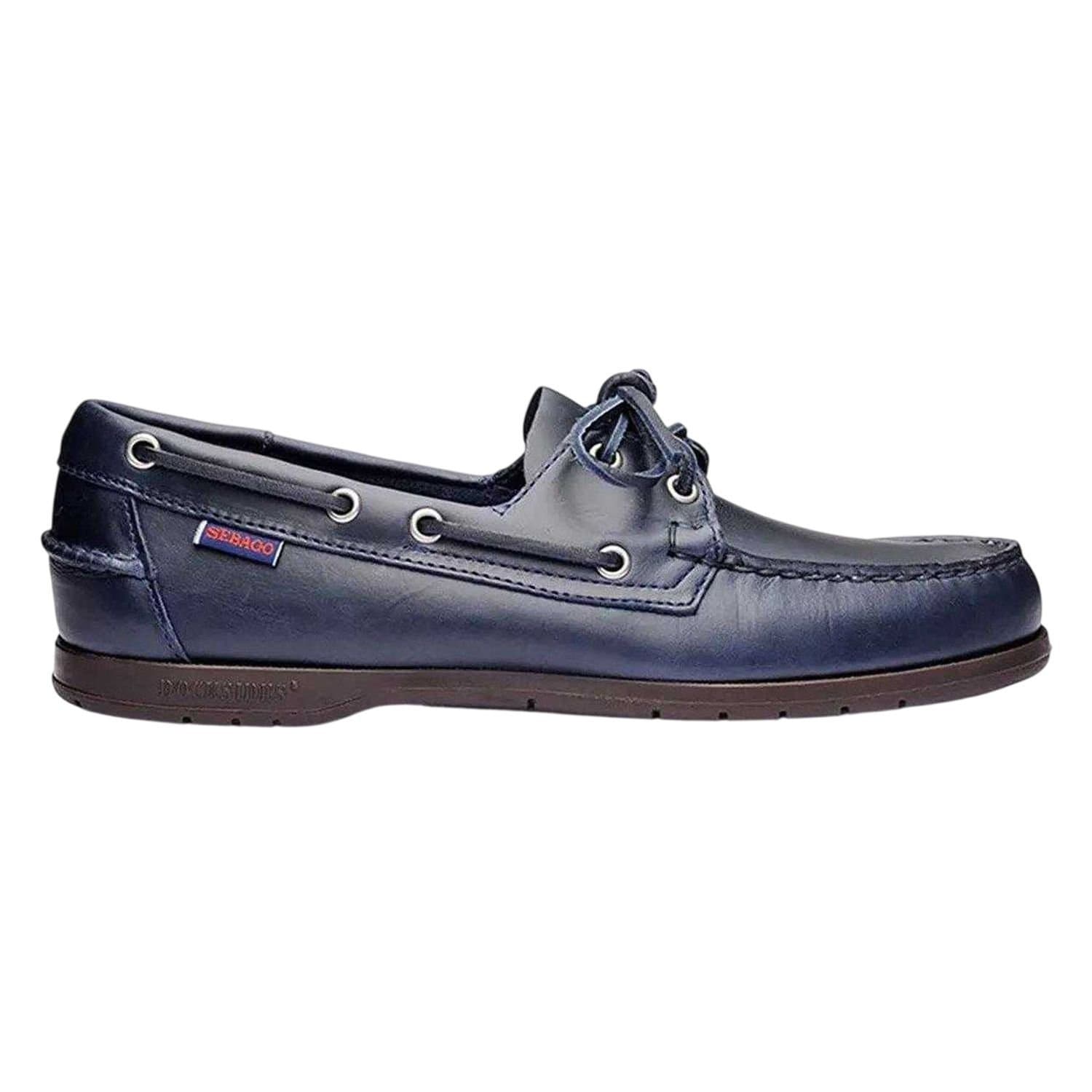 Sebago Sebago Men's Endeavor Waxed Leather Boat Shoes in Navy