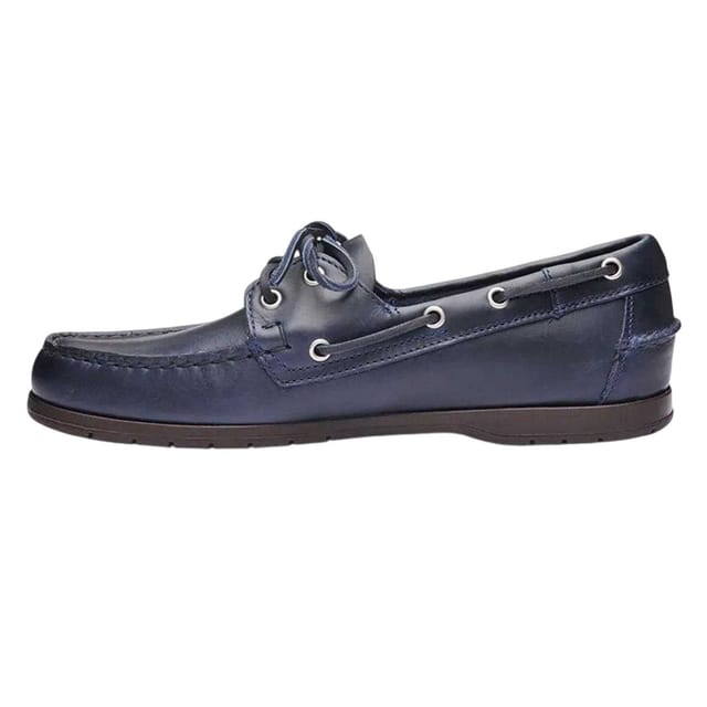 Sebago Sebago Men's Endeavor Waxed Leather Boat Shoes in Navy - 3