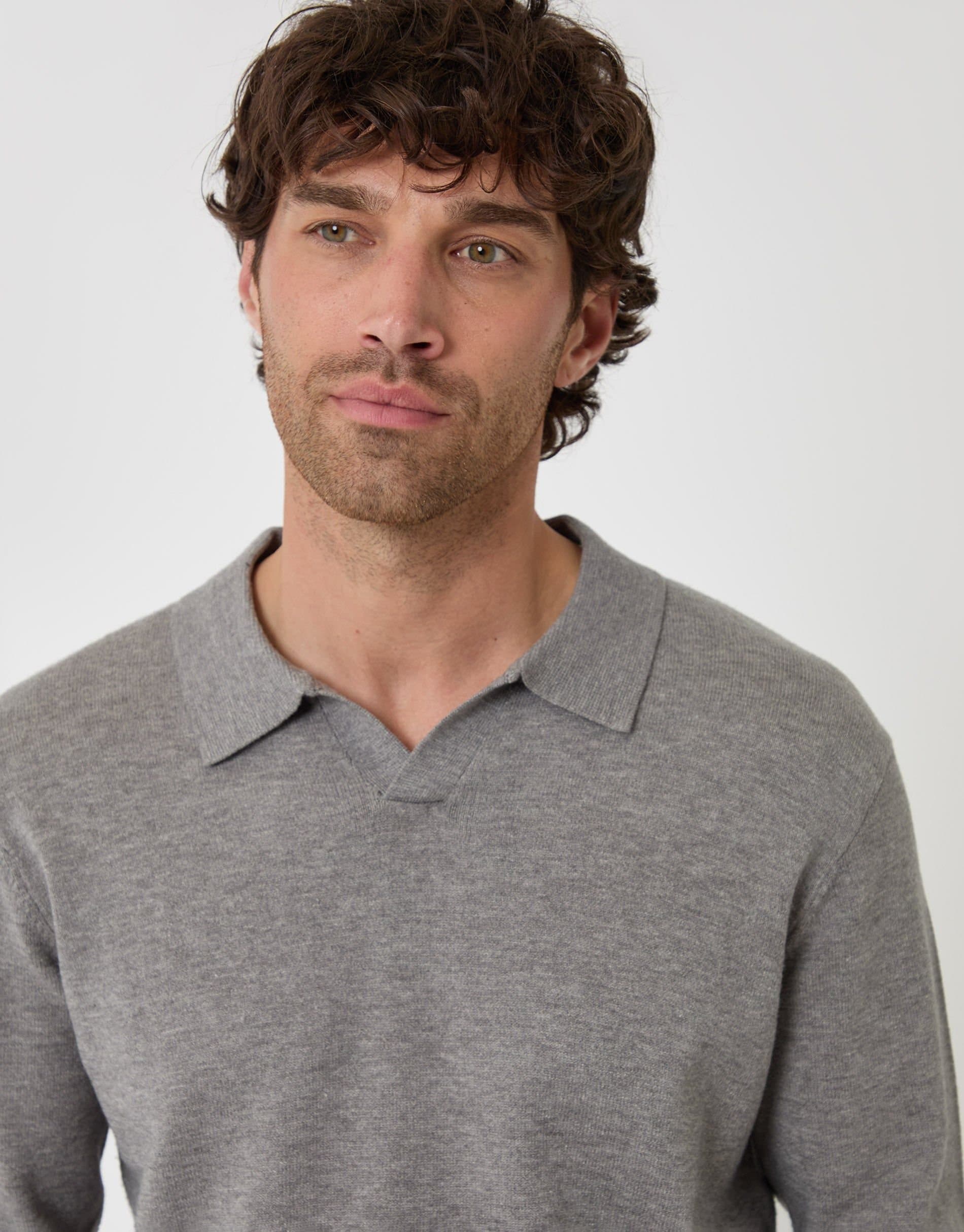 Threadbare threadbare Men's Super Soft Trophy Neck Sweatshirt in Grey