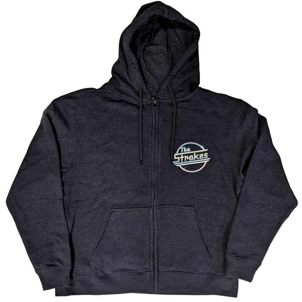 The Strokes The Strokes Navy Full Zip Hoodie for Men