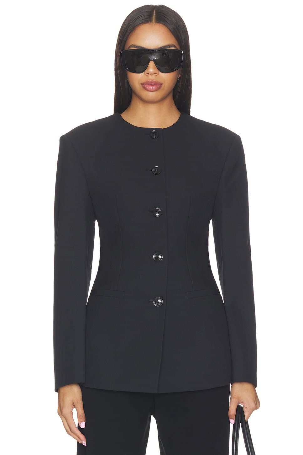 revolve Revolve Black Wool-Blend Blazer