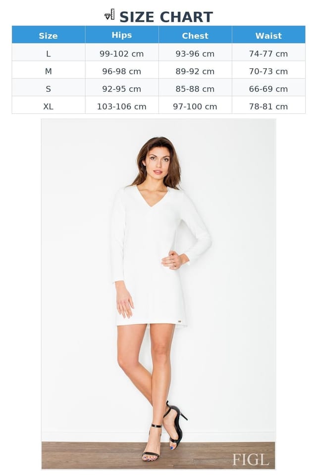 Love Lace Love Lace Women's Smooth Scoop Neck Long Sleeve Dress With Back Zip in White - 2