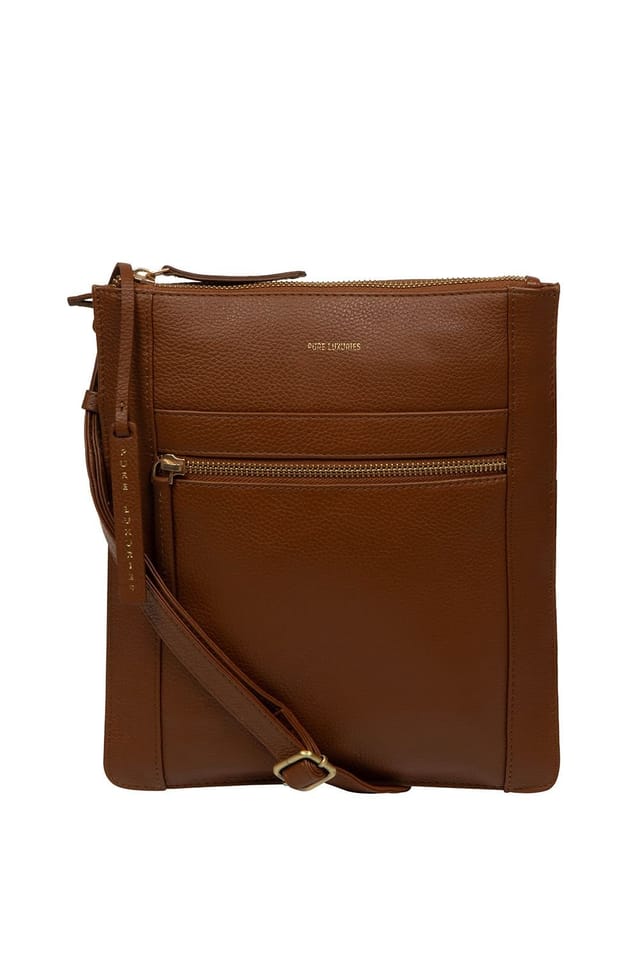 Pure Luxuries London Pure Luxuries London Women's 'Wren' Leather Cross Body Bag in Tan - 2