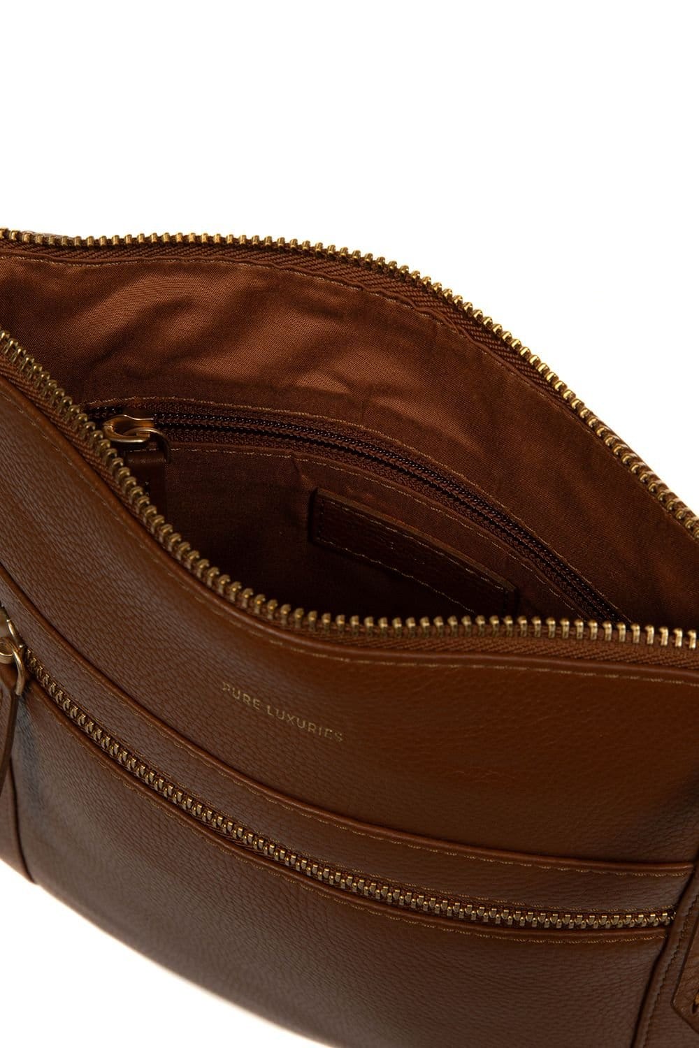 Pure Luxuries London Pure Luxuries London Women's 'Wren' Leather Cross Body Bag in Tan - 4
