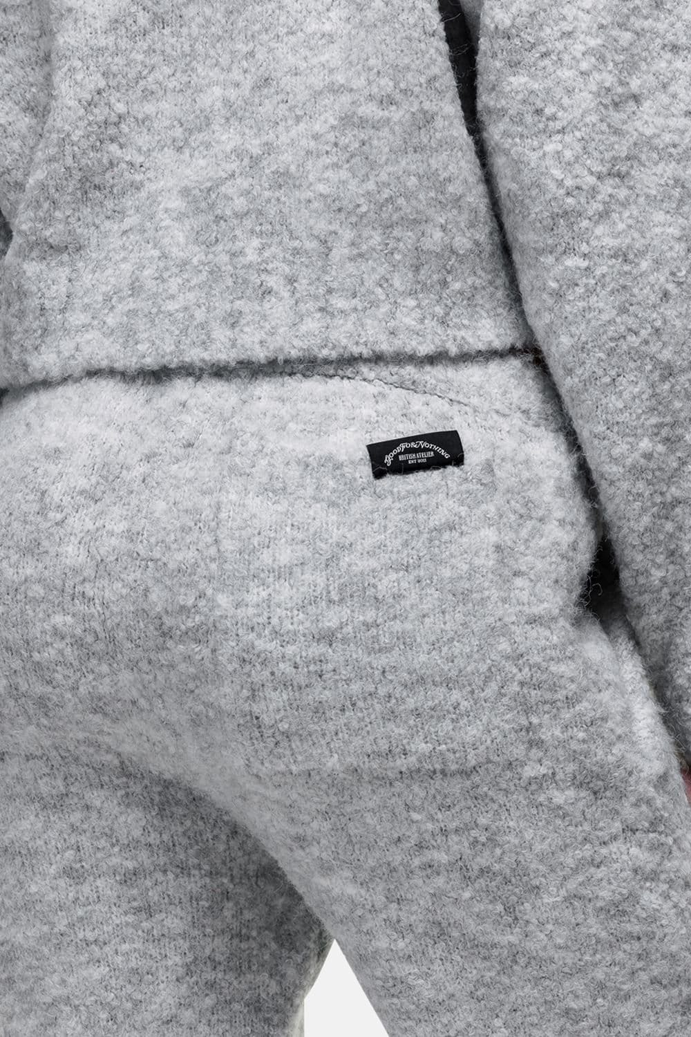 Good For Nothing Good For Nothing Women's Bouclé Knitted Joggers in Grey - 4