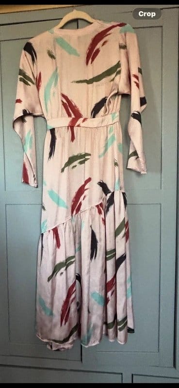 ASOS Multi-Colour Abstract Print Wrap Midi Dress