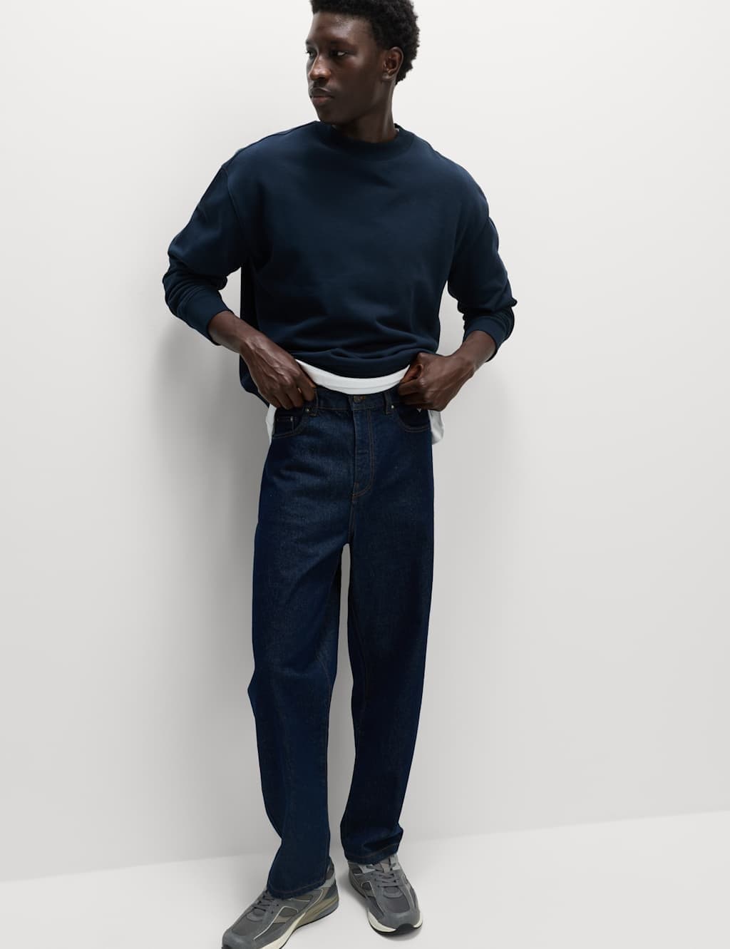 Marks & Spencer M&S Baggy Fit Denim Jeans Indigo