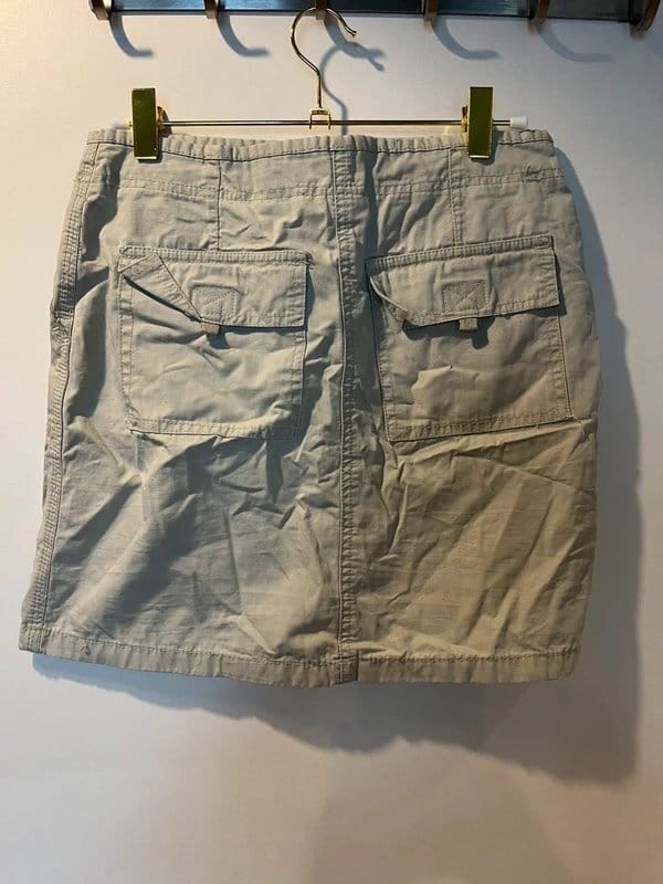 New Look Beige Khaki Canvas Mini Skirt