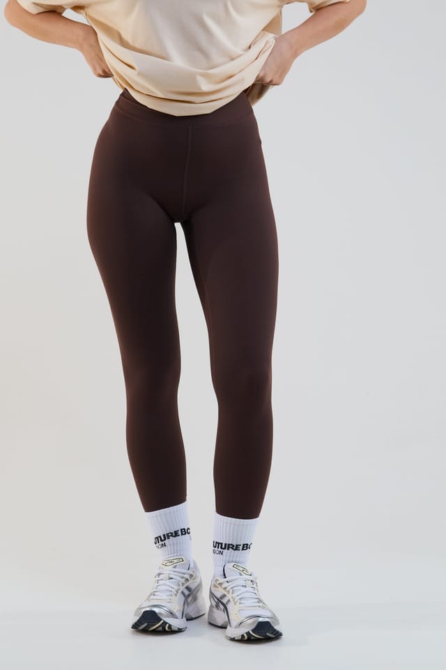 BCouture BCouture Women's High-Waisted Leggings in Dark Brown - 2