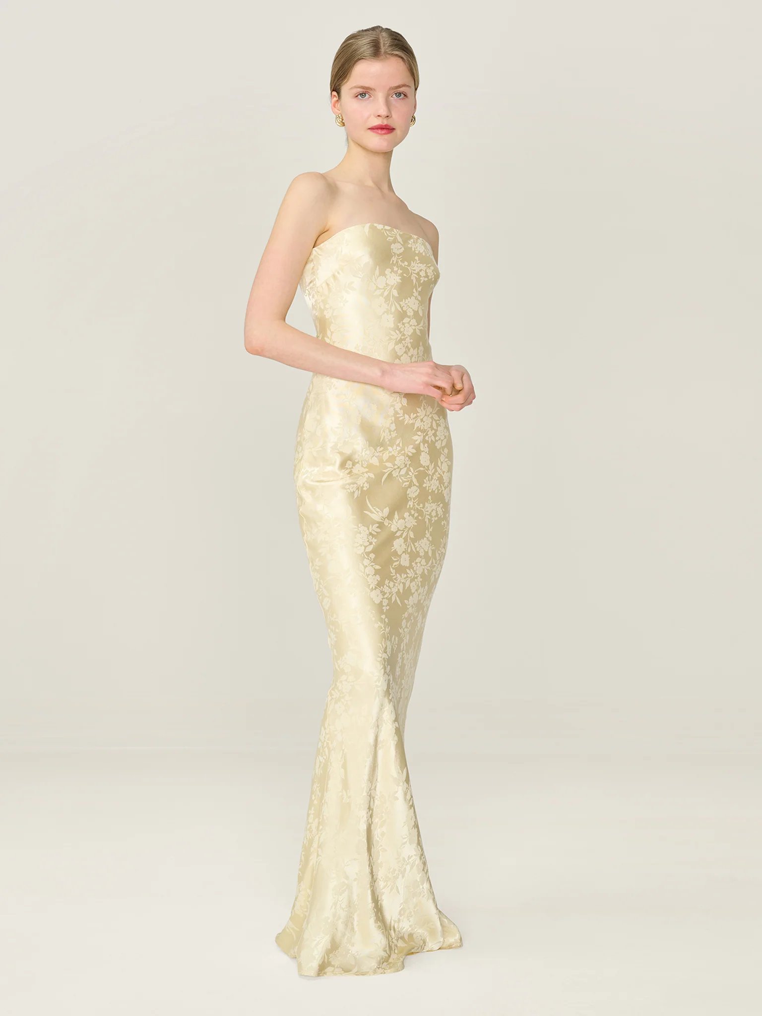 OMNES Amdra Jacquard Dress in Double Cream - 2