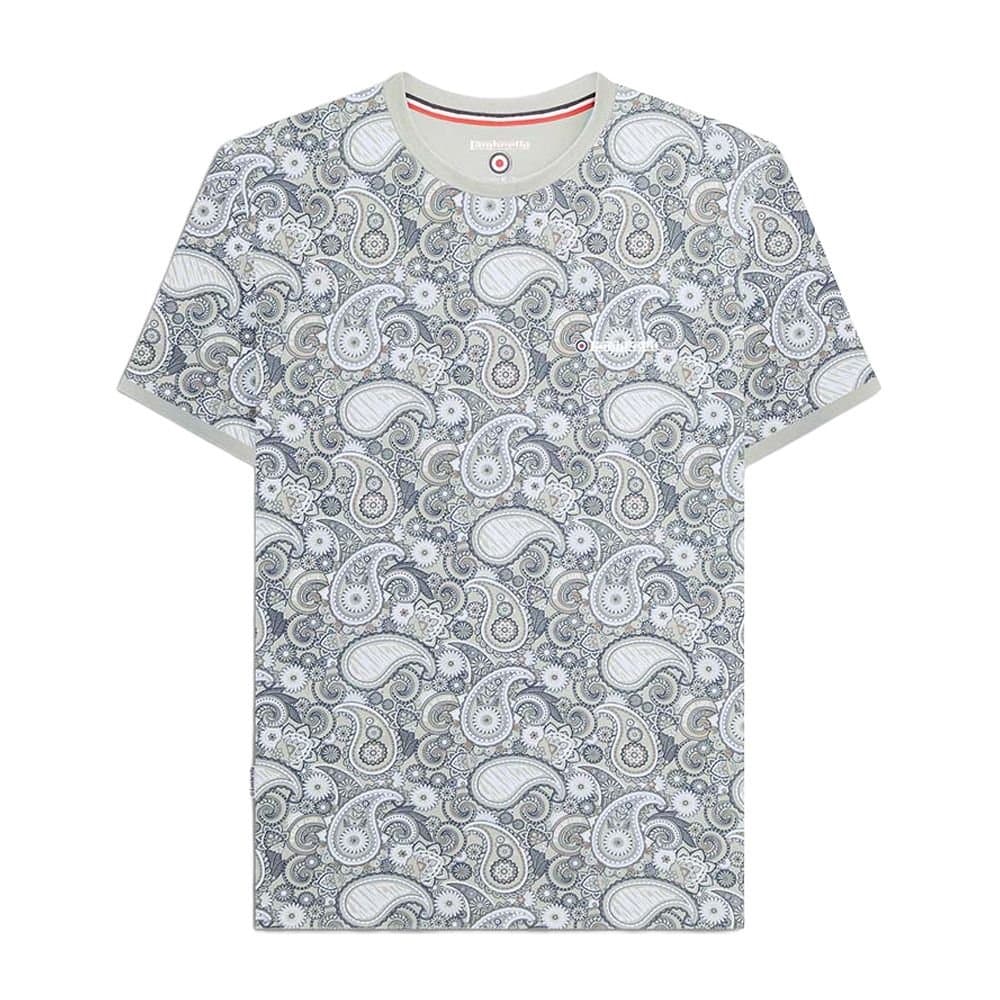 Lambretta Lambretta Men's SS25 Paisley T-Shirt in Pale Green