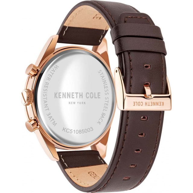 Kenneth Cole Kenneth Cole Men's KC51085003 Modern 48mm Quartz Watch in Brown - 3