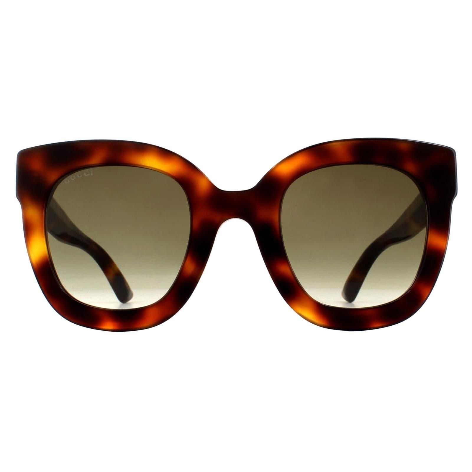 Gucci Gucci Women's Square Havana Brown Gradient Sunglasses
