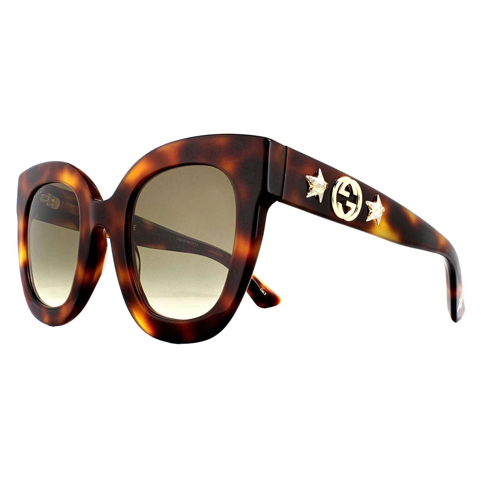Gucci Gucci Women's Square Havana Brown Gradient Sunglasses - 2