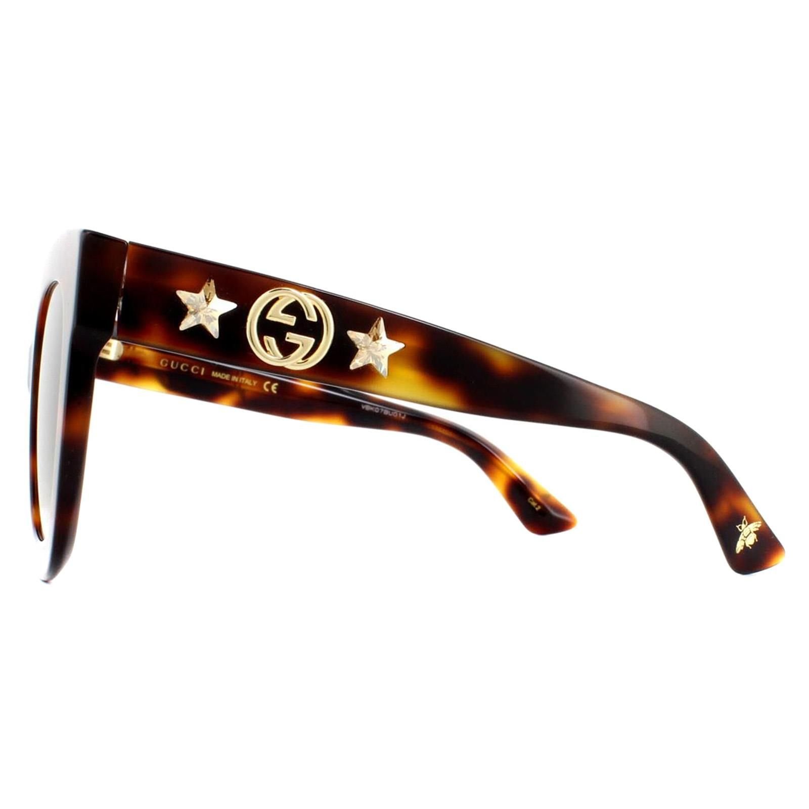 Gucci Gucci Women's Square Havana Brown Gradient Sunglasses - 3