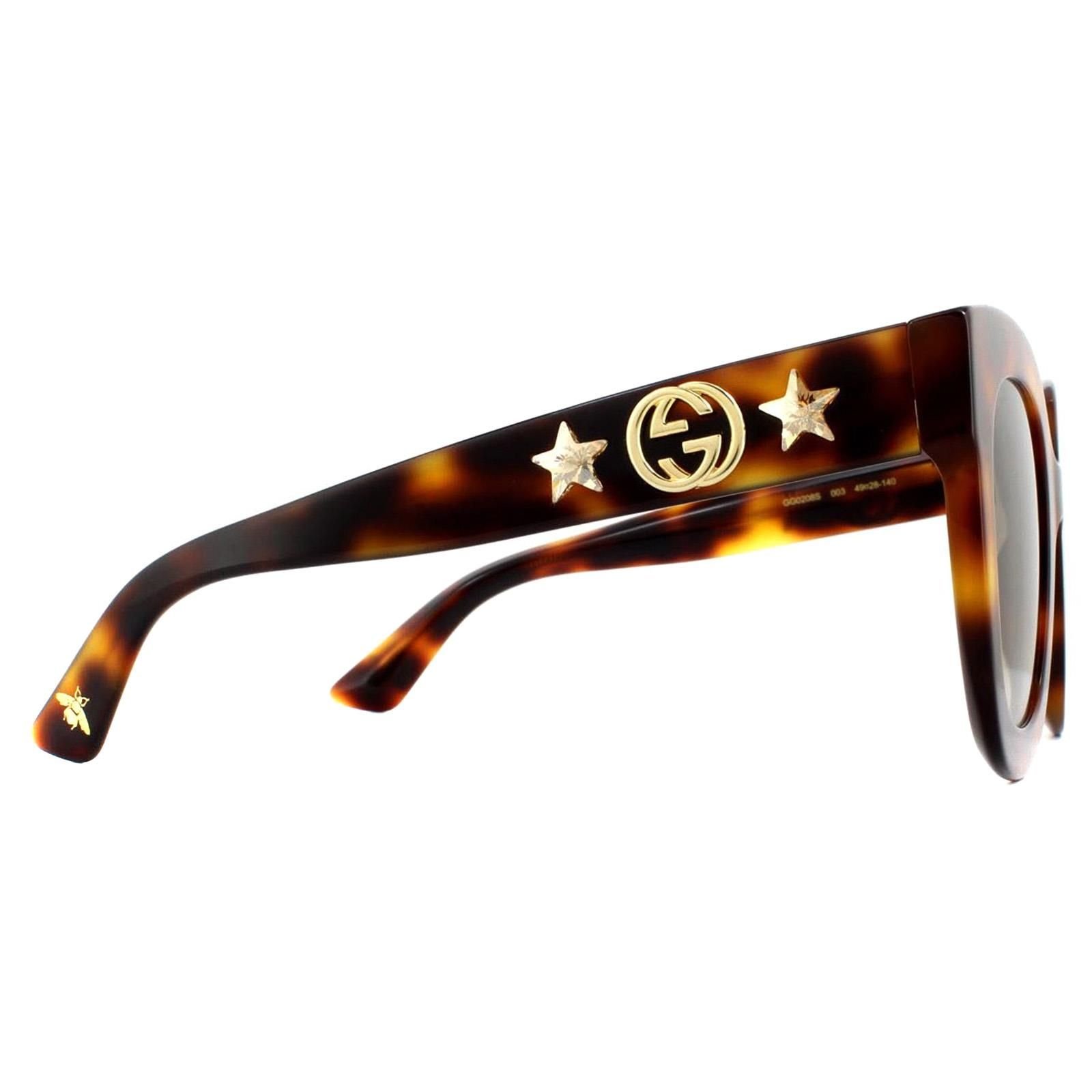 Gucci Gucci Women's Square Havana Brown Gradient Sunglasses - 4