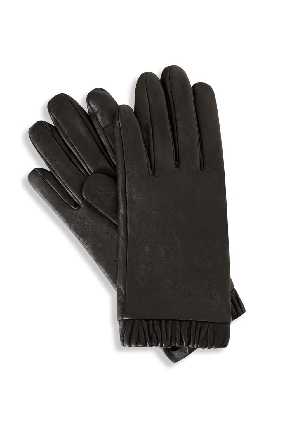 Barneys Originals Barneys Originals Black Leather Gloves for Women