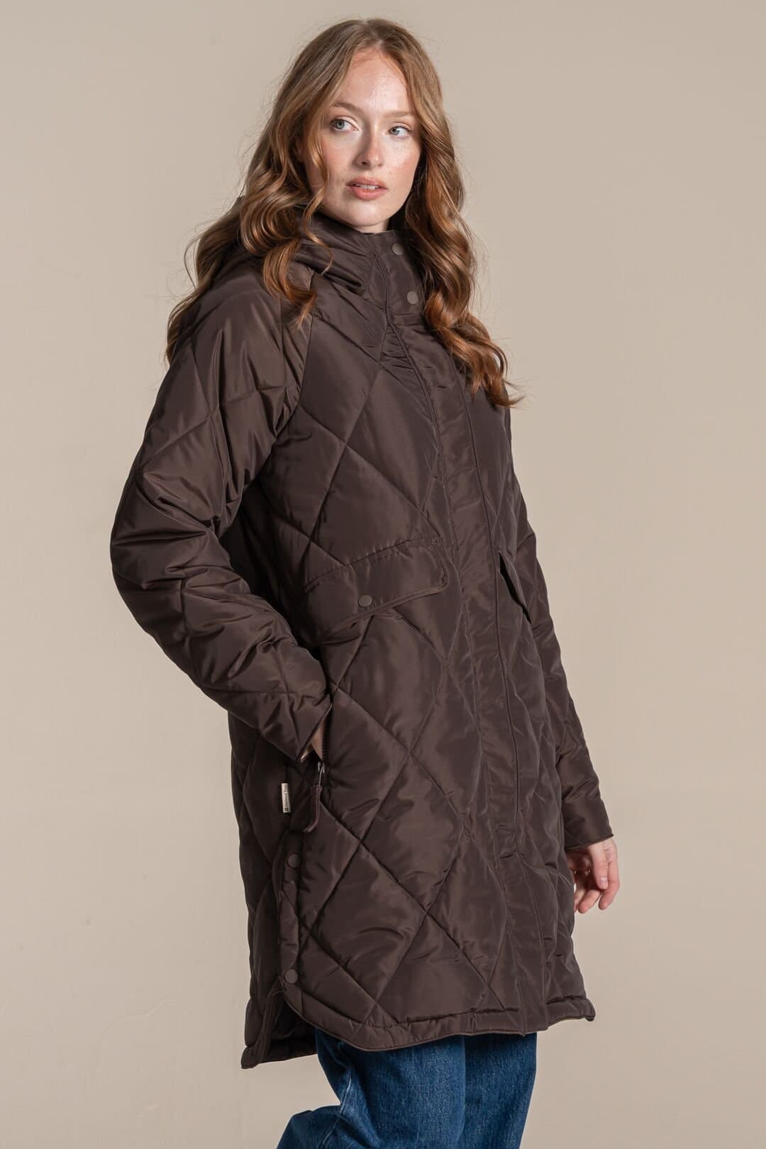 Craghoppers Craghoppers Women's Sweetgrass Hooded Waterproof Jacket in Chocolate