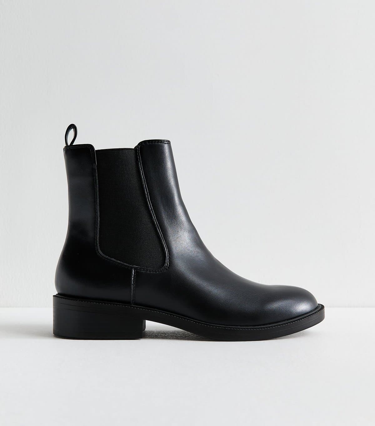 New Look Women's Black Faux Leather Chelsea Ankle Boots New Look