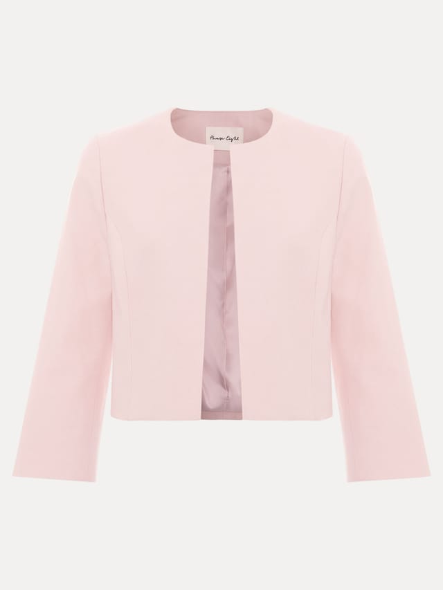 Phase Eight Phase Eight Women's Cropped Round Neck Jacket in Baby Pink - 2