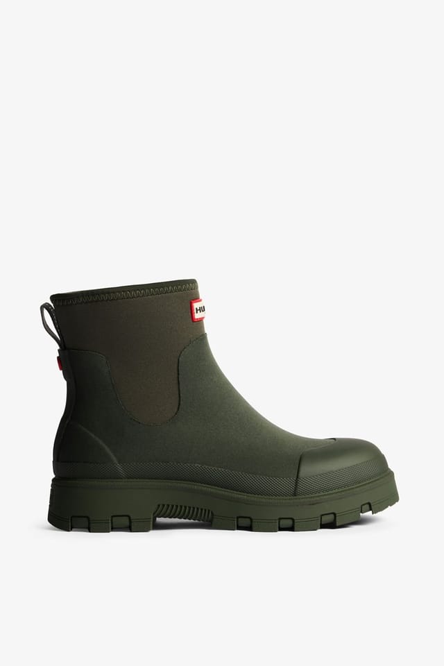 Hunter Hunter Women's Unisex Elements Neoprene Chelsea Boot Dark Olive in Khaki - 2