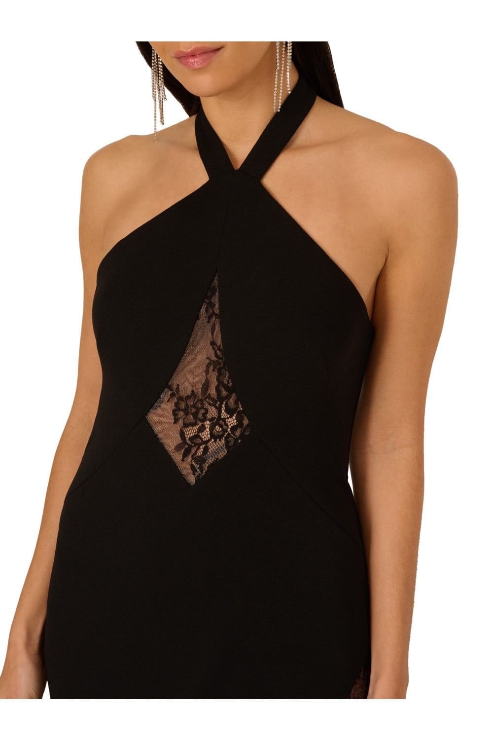 Adrianna by Adrianna Papell Adrianna by Adrianna Papell Women's Knit Crepe Long Dress in Black - 4