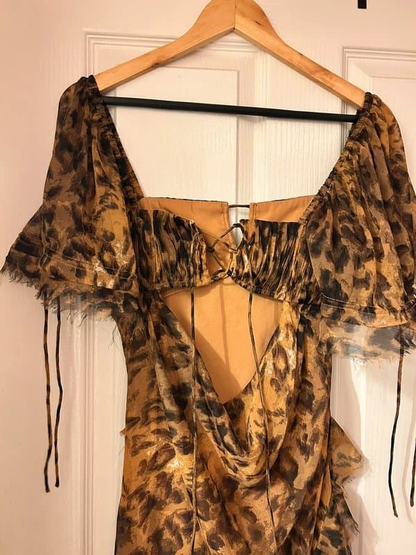 ASOS Design Leopard print milkmaid dress