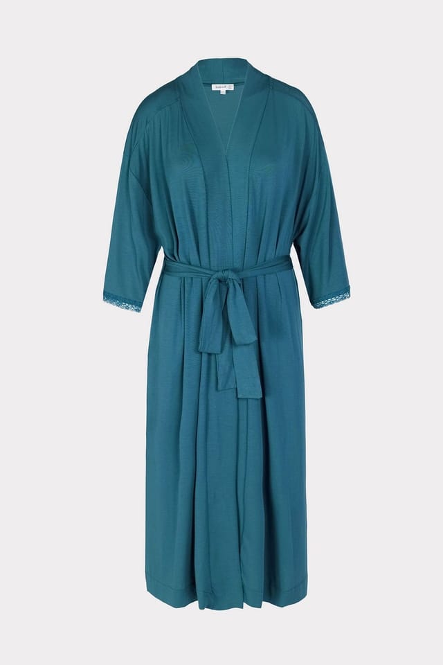 Kettlewell Kettlewell Women's Luna Dressing Gown in Turquoise - 2