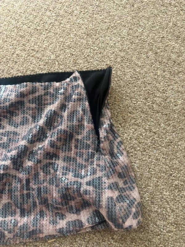 Bershka Bershka Sequin Leopard Print Mini Skirt – Size 8