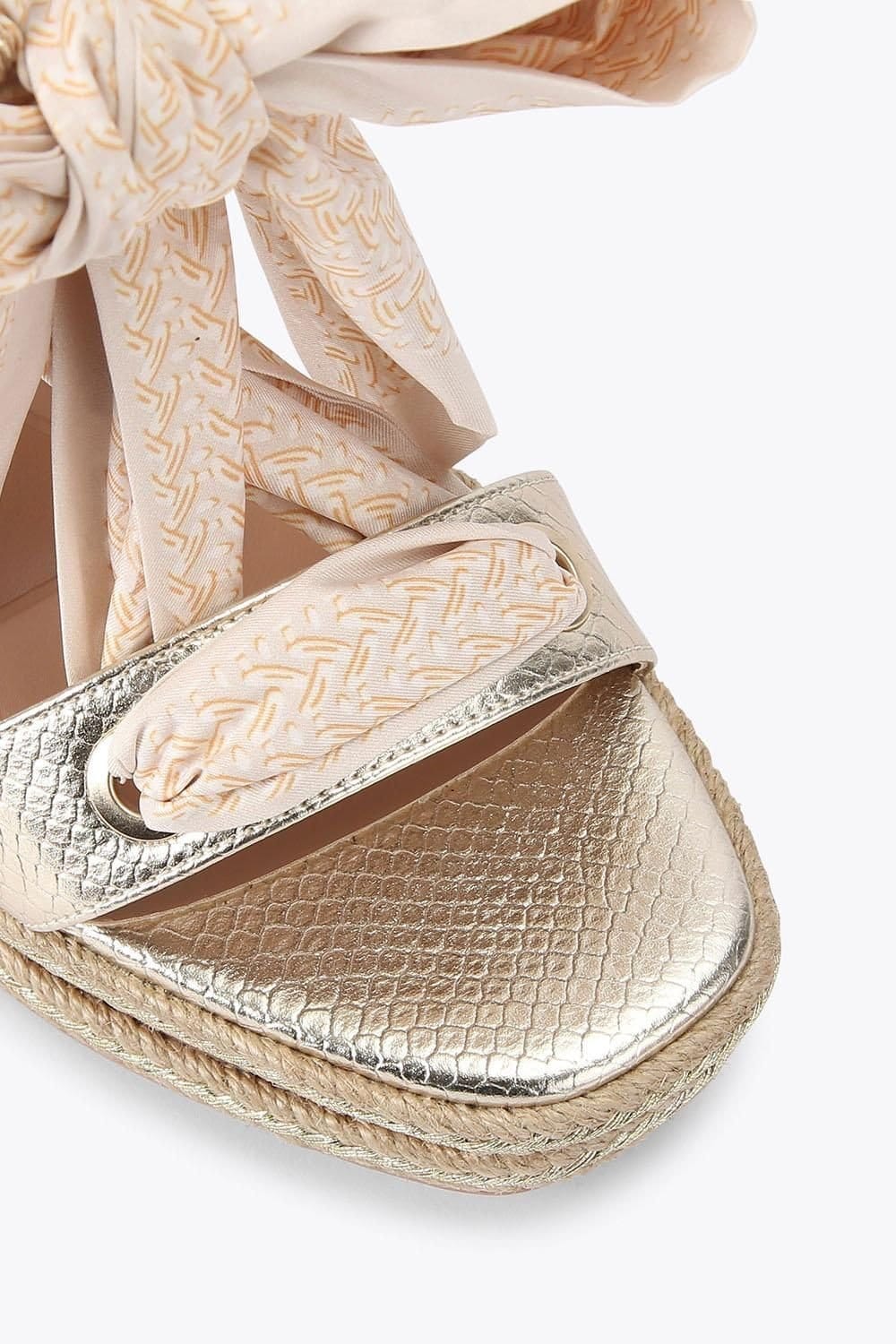 Carvela Carvela Women's 'Sorrento Scarf Wedge' Heels in Gold - 4