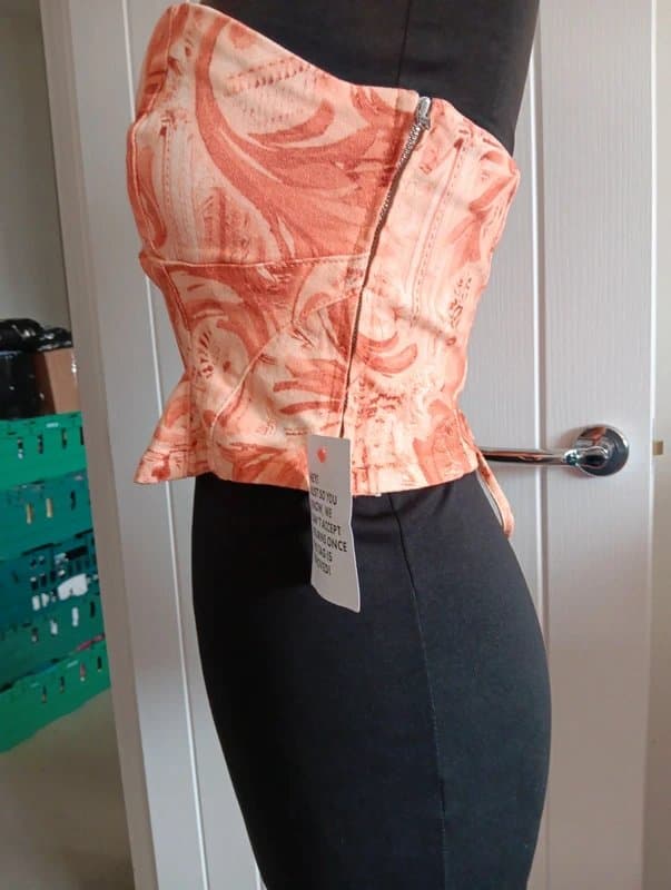 ASOS Assorted Luxe Strapless Crop Top, Size 8, New with Tags