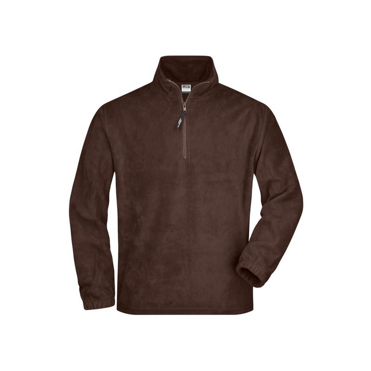 James and Nicholson James and Nicholson Men's Half Zip Fleece in Brown